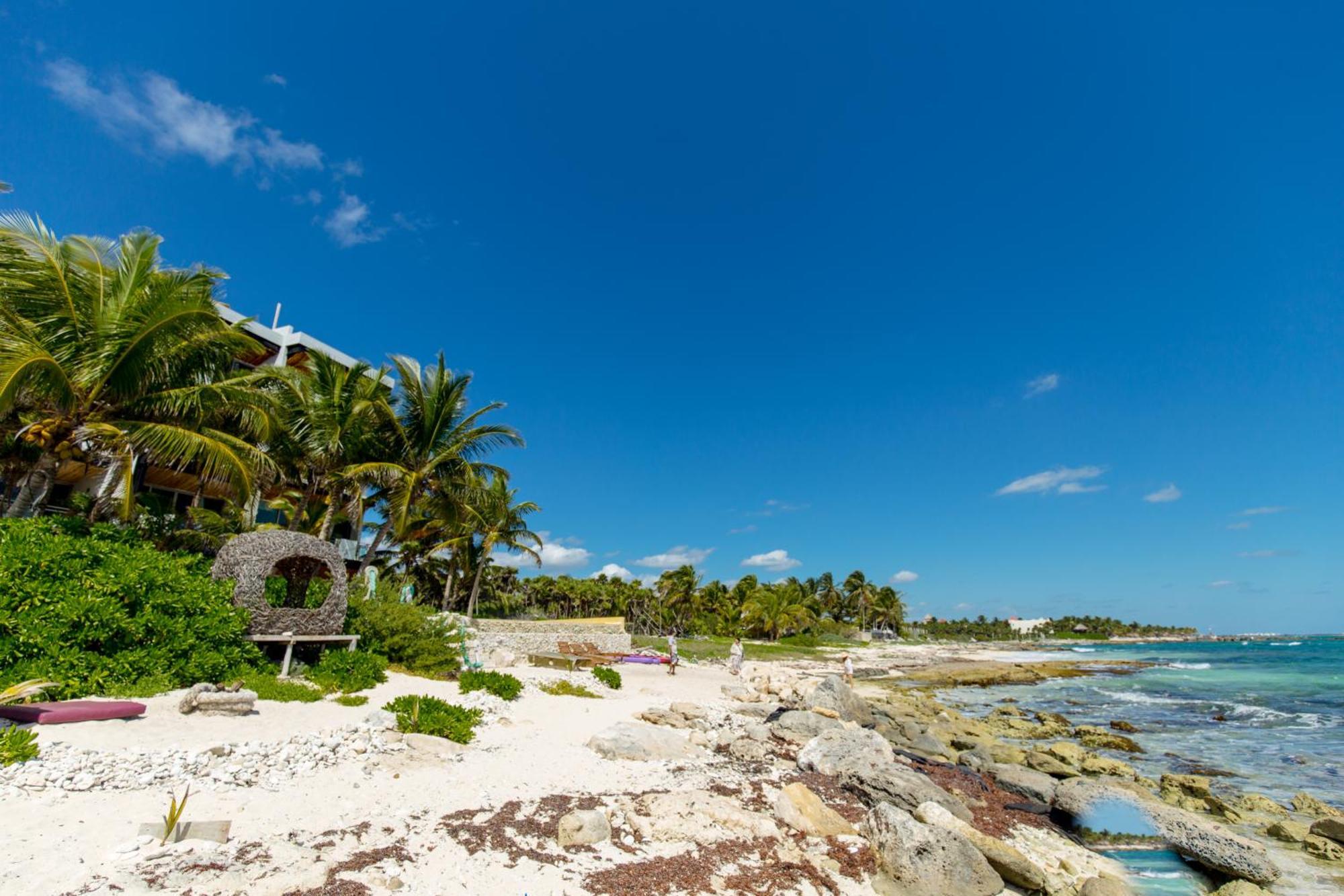 Angelina 28 Beachfront And Family Apartments - Modern And Relaxing Long Stays - 20 Min From Cancun Airport بويرتو موريلوس المظهر الخارجي الصورة